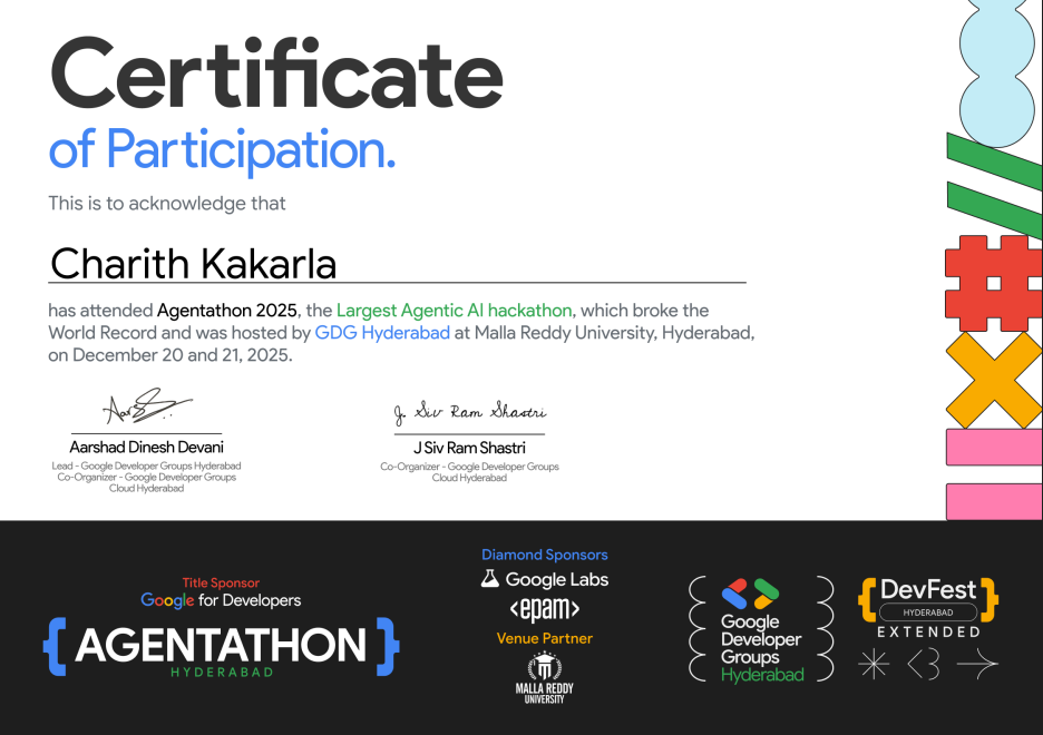 Agentathon Participation